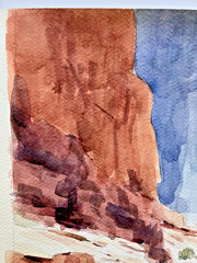 Western Riders Horseback Watercolor Painting, 9×11 inches, Original Art