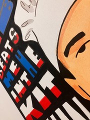 Steven Seagal 16×20 Acrylic Painting with Under Siege Movie Quote