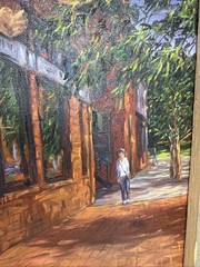 Charles Dickinson Ben And Jerry’s Street View Oil On Canvas Ann Arbor Michigan