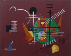 Fine unique painting – Abstract composition, signed Wassily Kandisnky, w COA