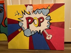 Pop Art Comic Book Pop Acrylic On Canvas 24 X 30
