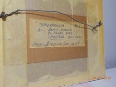 BETTY DURKIN „MEMORABILIA“ No 1 & No 2 SET HANDPAINTED FRAMED ART SIGNED ’83