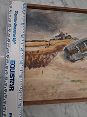 Original Signed Painting Acrylic Ocean Seagrass Sand Boat House Moody Beach 2016