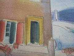 JULES RAUSCHERT PAINTING IMPORTANT AMERICAN MASTER IMPRESSIONIST COASTAL TOWN