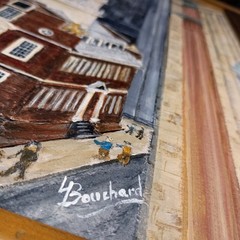Original Signed 19th Century Painting Of „The Old State House“ Boston Ma.