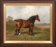 Large 19th Century English Prize Shire Plough Shire Horse WILLIAM ALBERT CLARK