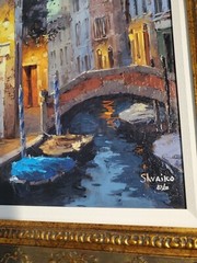 Viktor Shvaiko Giclee H/E on Canvas (Last Light in Venice) L/E #87/200 Beautiful