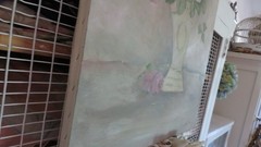Vintage ORIGINAL Painting by Cindy Ellis PINK ROSES in a Vase Painting Signed