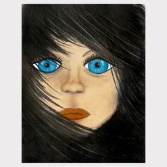 Original Pastel Painting, Woman Portrait. Painting.