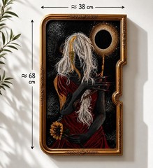 Original Acrylic Painting on Canvas, Gothic Dark Fantasy Woman Art.