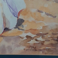 C-1853. Vincent Ramos. (1930-2022) . Watercolour Over Papel. Sitges. Late S. Xx