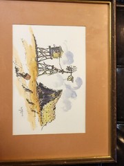 William Zivic Original Western Painting Broken Down Ranch Barn Windmill Water