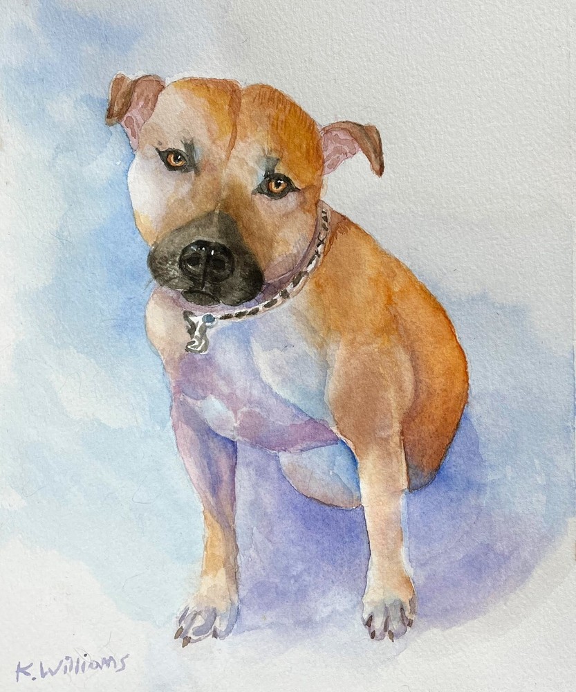 Custom Pet Portrait from Photo Watercolor Painting 8″X10″ Realistic Archival