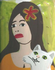 Barbara with Starr by William Mayer new york artist surreal impressionist