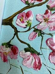 5/7 Acrylic Painting, Flowers,blossom Tree