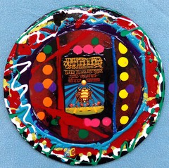 Psychedelic Jimi Hendrix Art Collage Painting On 7″ Vinyl, Original Shiring 2024