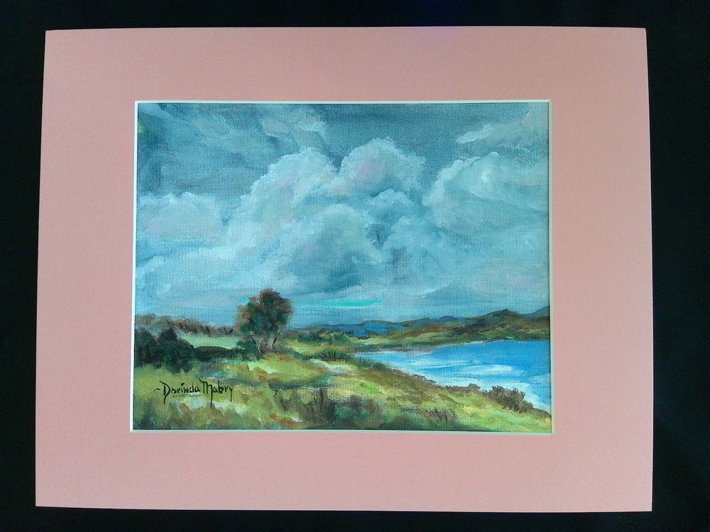 Orig Acrylic On Canvas 8×10/11x14Mat Texas Country Dorinda Mabry Fine Art