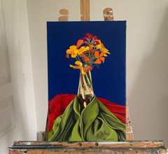 Painting Original, Still Life, Oil on Canvas Linen, 16 1/8in x 10 5/8in