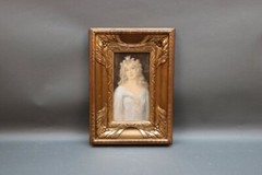 Monogramist EM – probably France around 1900 – portrait of a young princess