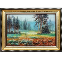 Autumn Forest Original Oil Painting 6×4 Framed Signed Fall Landscape Nature Art