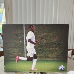 Photorealism Soccer Player Painting Large Canvas Sports Athlete Art