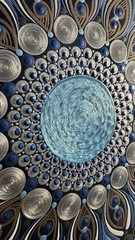 24” Blue Mandala Circle Wooden CanvasASO JaDeL Rocks YouTube – By JaDeL