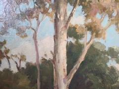 Vintage Plein Air Oil Painting 1950’s California Bay Area Coastal Scene