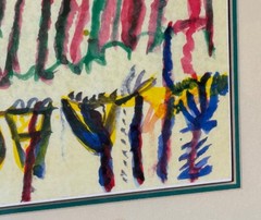 Flo Bernstein Florence Listed Kansas City Artist Art Watercolor Painting Mcm Vtg