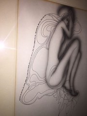 STUNNING JOHN LUKE EASTMAN GIRL ON A VINE SIGNED ORIGINAL SPRAYPAINT ON PAPER