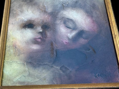 FREDERICK DWIGHT KIRSCH (1899-1981) SIGNED OIL PAINTING 2 CHILDREN FACES FACE