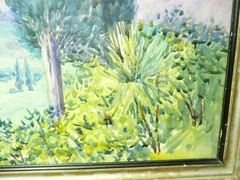 Rare Vintage Louisa Loring Dresel Original Watercolor Signed/Dated 1938