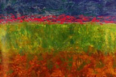 Painting On Canvas, 72”x60” Original Signed Acrylic Large, Giant Green Blue