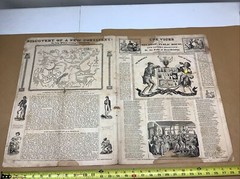 J.V. Quick New York The Drunkards Coat Of Arms Broadside 1850’s RARE!!!