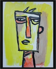 Expressionism/Abstract 11×14 Square Face Hand Made one of a kind Art Painting