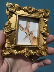 Bunny Rabbit ,cute,funny original miniature painting,small,mini