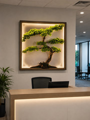 Large 3D Wooden BONSAI Art 110×117 cm – Handmade, Natural Wood, LED