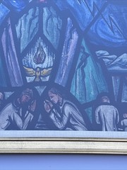 ANTIQUE PAINTING RELIGIOUS ICON WPA ERA OLIVER SMITH LISTED MID CENTURY SURREAL