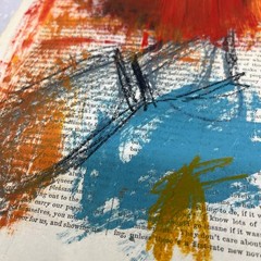 Original Mixed Media Abstract Art Painting 6×9.75” on 1861 Paper Signed #11