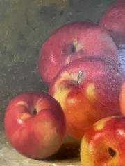 Rare Bryant Chapin Oil Painting, Still Life of Apples 1909.