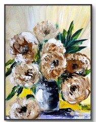 Dipant Art Flowers Vintage 12×16 Canvas Original Art Gallery Fine Art Collector