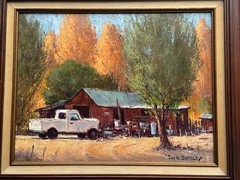 JACK BUCKLEY PAINTING LANDSCAPE OLD TRUCK CLASSIC AMERICAN IMPRESSIONISM LISTED