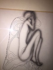 STUNNING JOHN LUKE EASTMAN GIRL ON A VINE SIGNED ORIGINAL SPRAYPAINT ON PAPER