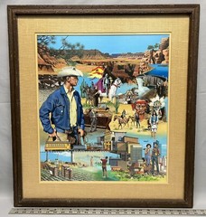 Ron Schwartz Original Painting Framed 24” X 26” Contemporary Arizona Artist