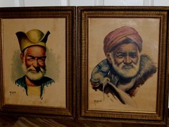 VINTAGE Man Portrait Signed Kazarian Hand Painted Oil on Canvas Art Gallery Iran