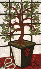 JACQUELINE DITT – Asian Bliss A4 PRINT n. Painting Bonsai