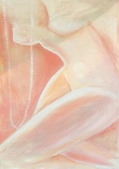 Le Boudoir de Lolita,Kristina Mallen|Original Sensual Abstract Woman Painting