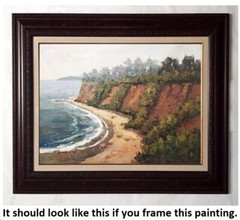 Cliff by the Ocean- 30×40 – 100% Hand painted Oil Painting on Canvas