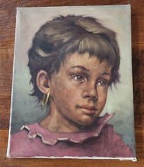 ITALIAN SCHOOL FINE VINTAGE SIGNED M. MARINI ORIGINAL OIL PAINTING