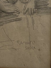 Raphael Soyer, Born 1899 Borisoglebsk,Russia,Died 1987 NewYork, “Reclining Girl”