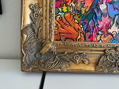 Original Abstract Painting Serg Graff „The Magical Cat“ Fantasy Surreal Art, COA